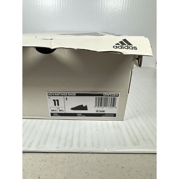 Size 11 Men’s Adidas Advantage Base Shoes Sneaker Black GW9284 BRAND NEW - Picture 8 of 8
